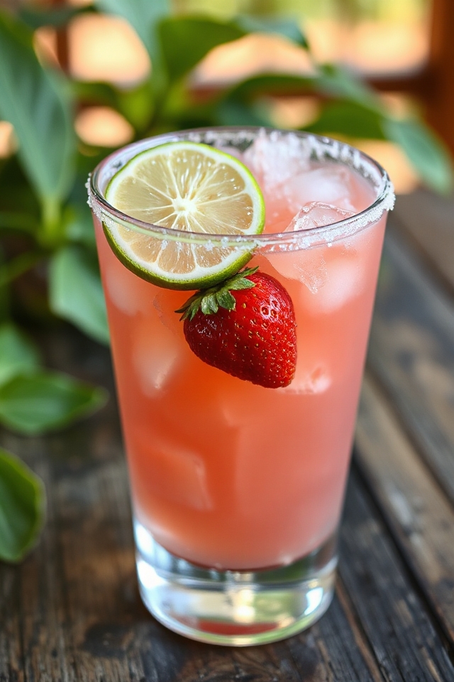 blend strawberries ice juice