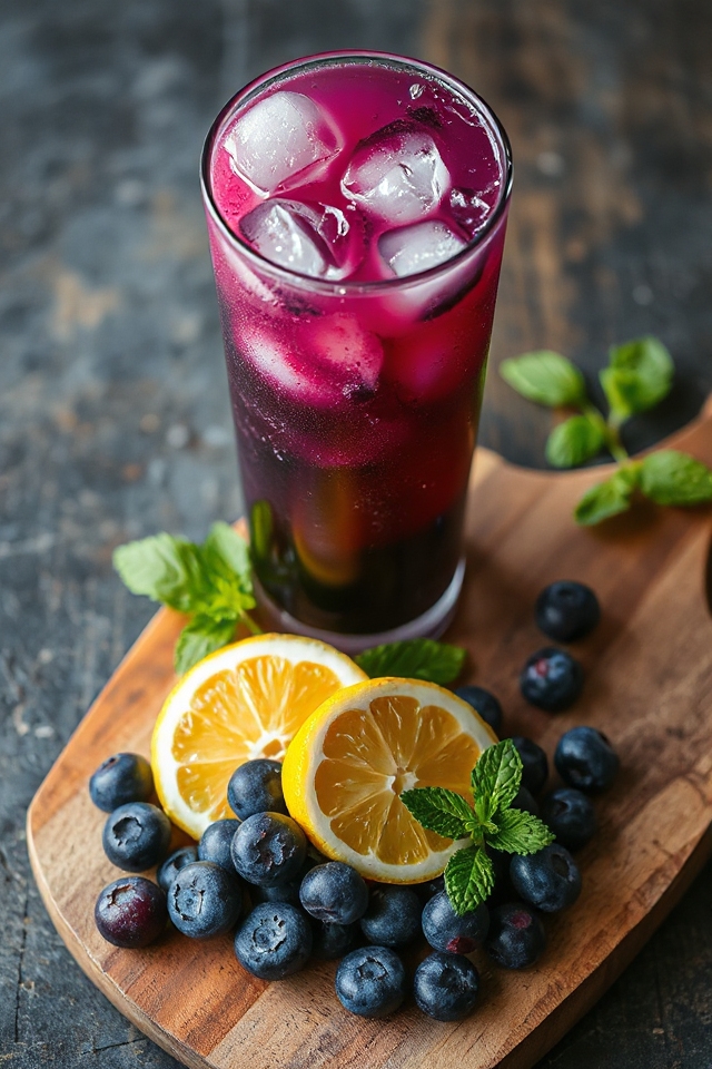 blueberry lemonade refreshing drink