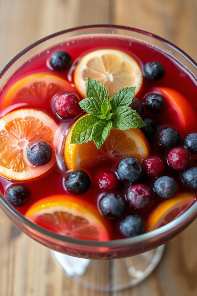 fruity sparkling refreshing punch