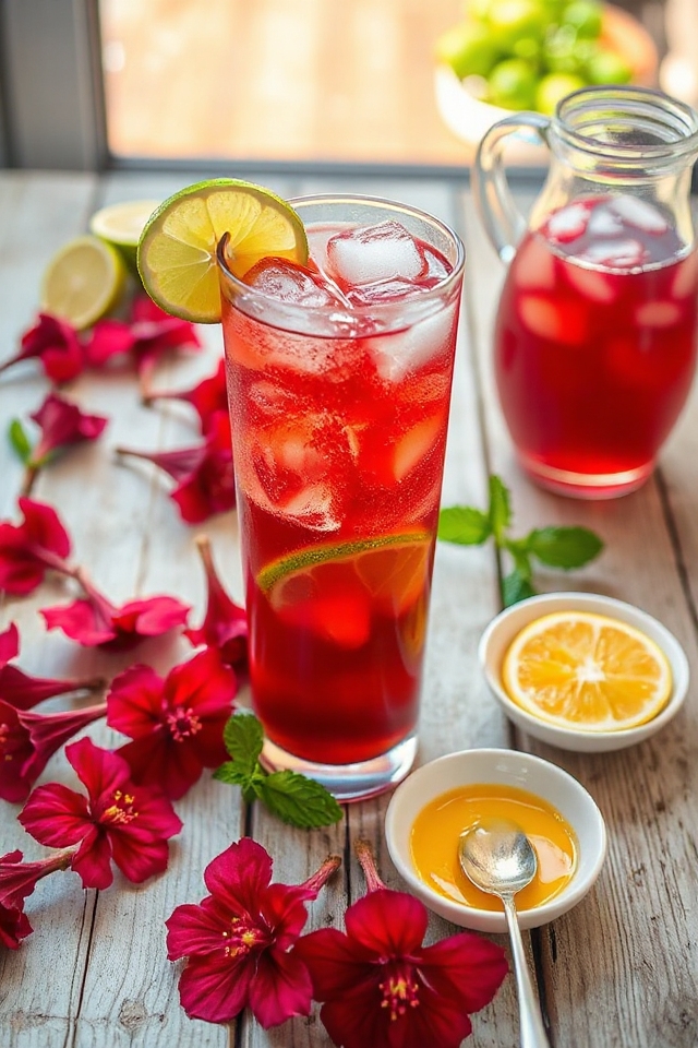 hibiscus herbal tea lemonade