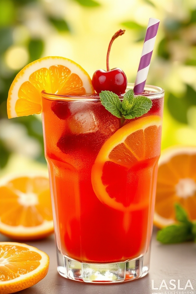 invigorating orange cherry lemonade