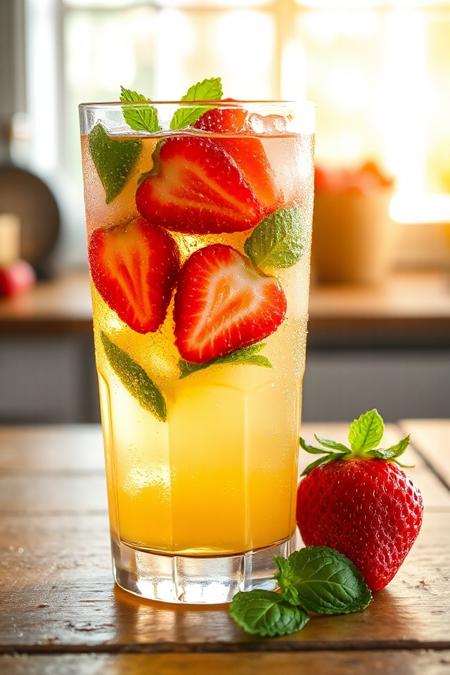 minty strawberry lemonade recipe