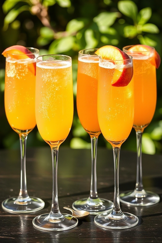 peach puree with bubbly cider