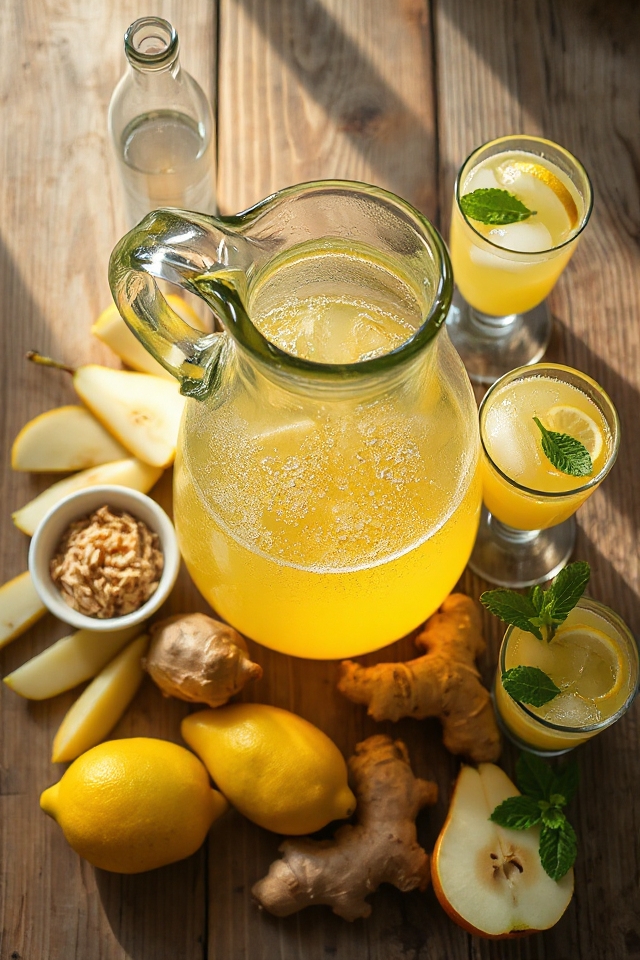 pear ginger flavored lemonade recipe