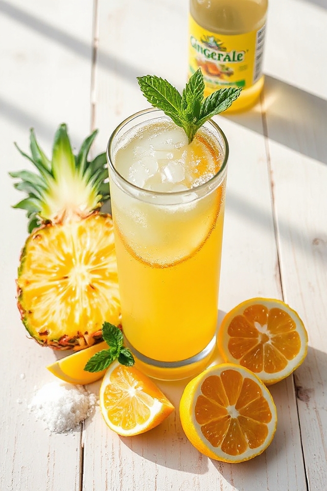 pineapple lemonade sparkling drink