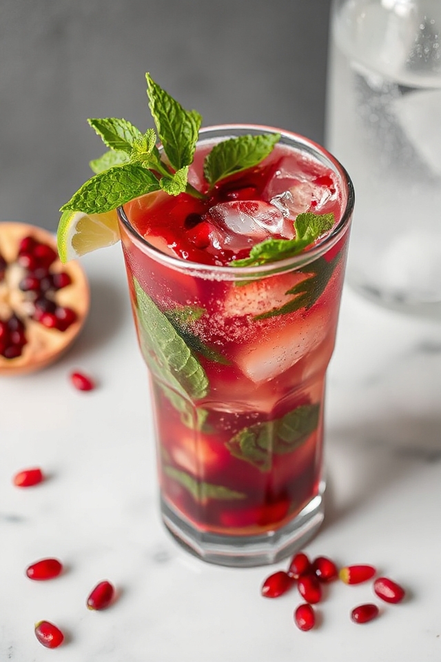 pomegranate mojito non alcoholic recipe