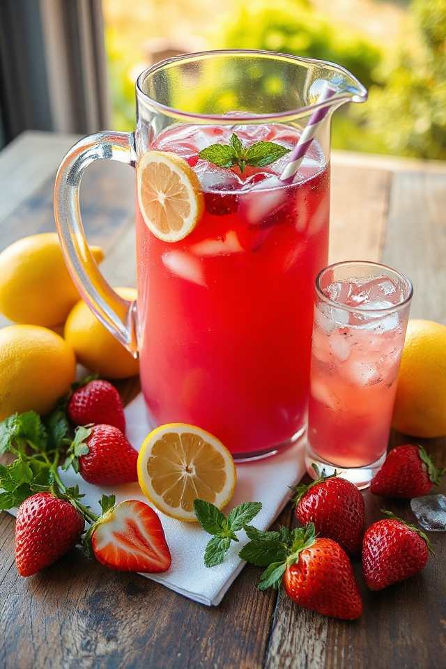 refreshing berry lemonade drink