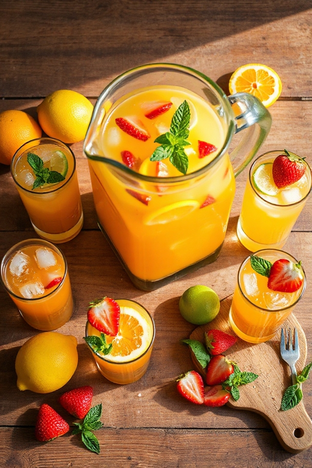 refreshing citrus strawberry drink