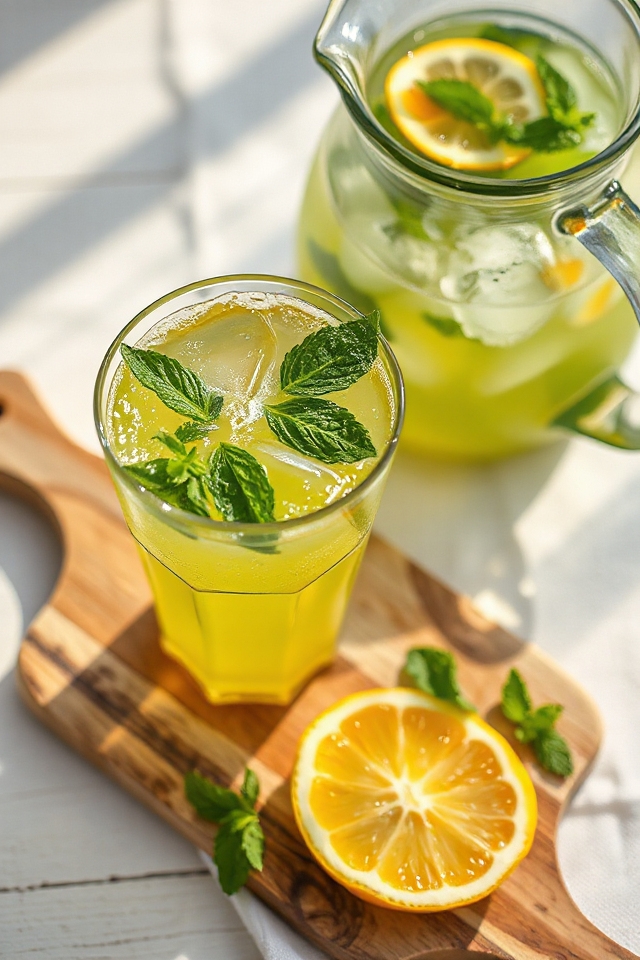 refreshing green tea lemonade