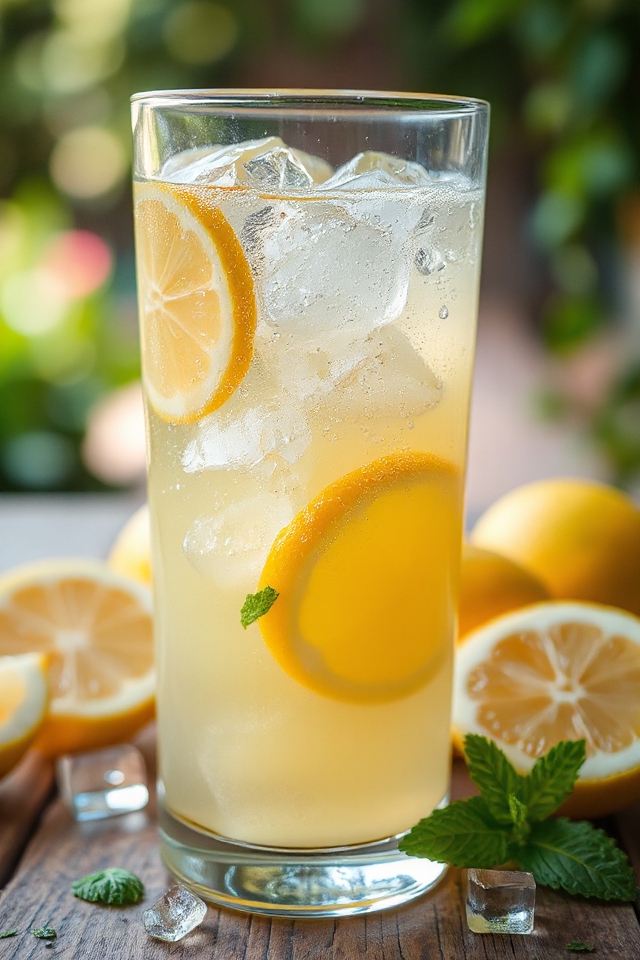 refreshing homemade ice lemonade