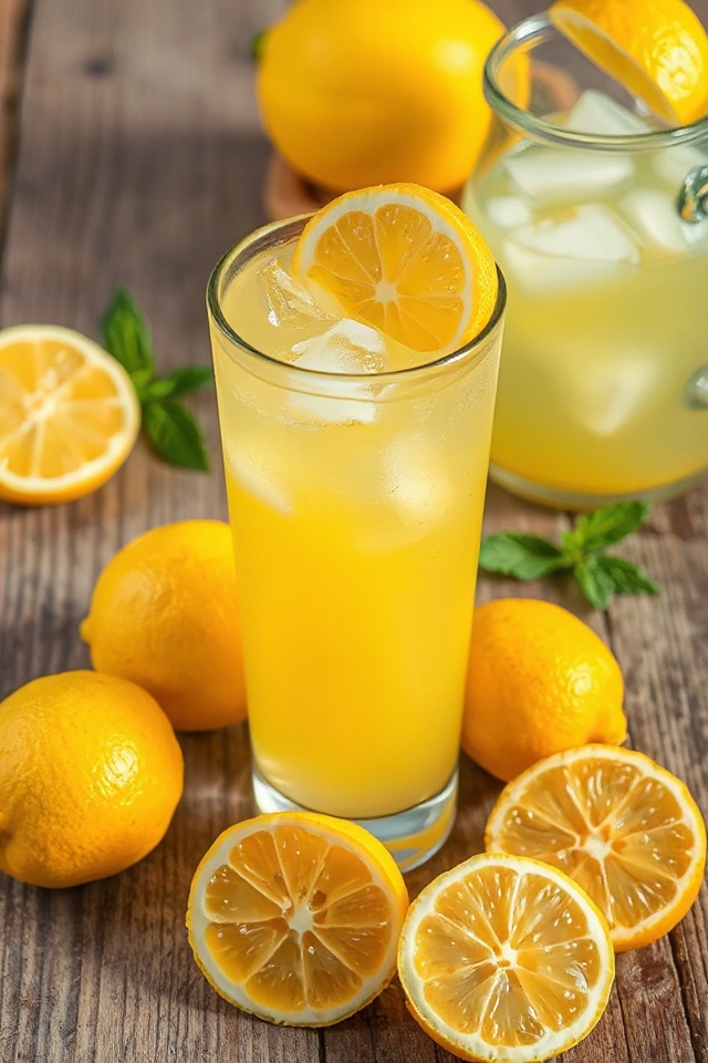 refreshing homemade lemon drink