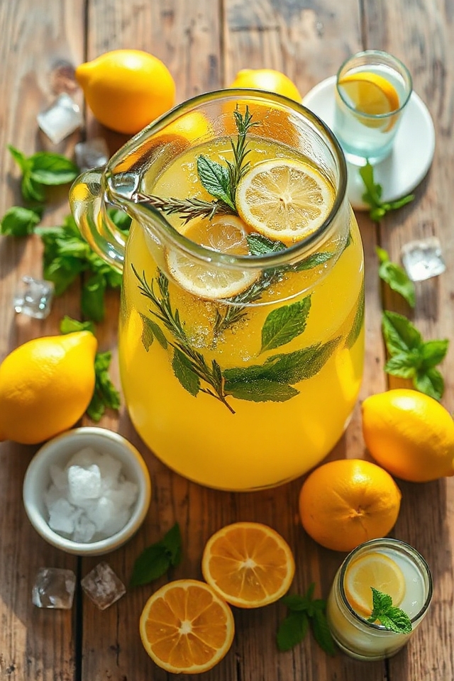 refreshing minty citrus drink