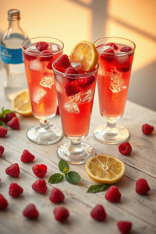 refreshing raspberry lemonade drink