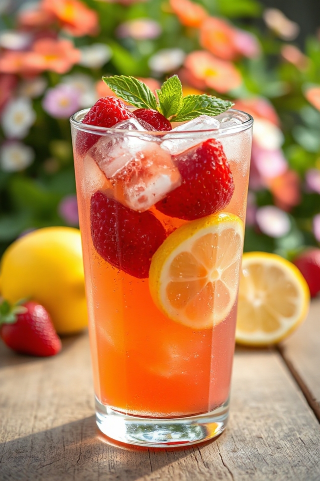 refreshing strawberry lemonade punch