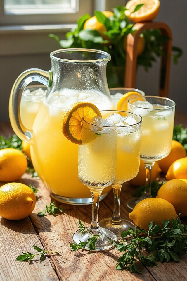 refreshing tarragon infused lemonade
