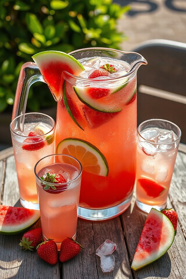 refreshing watermelon berry drink