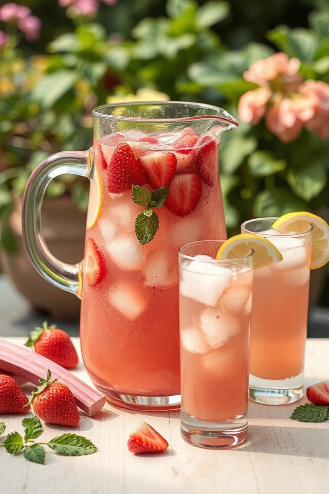 rhubarb flavored refreshing drink