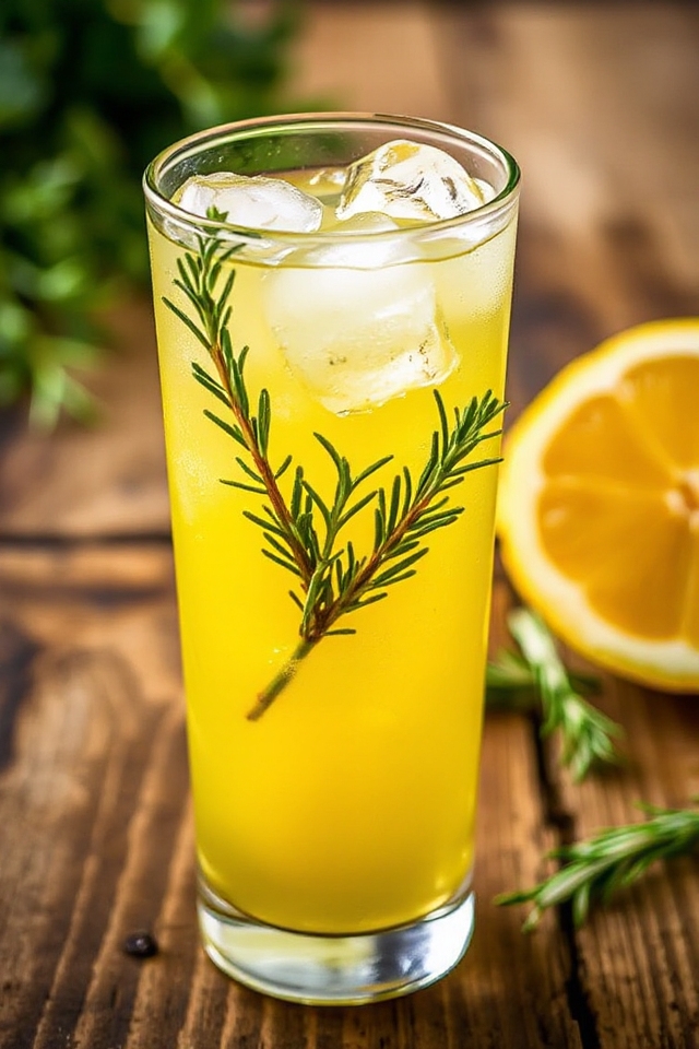 rosemary infused citrus drink