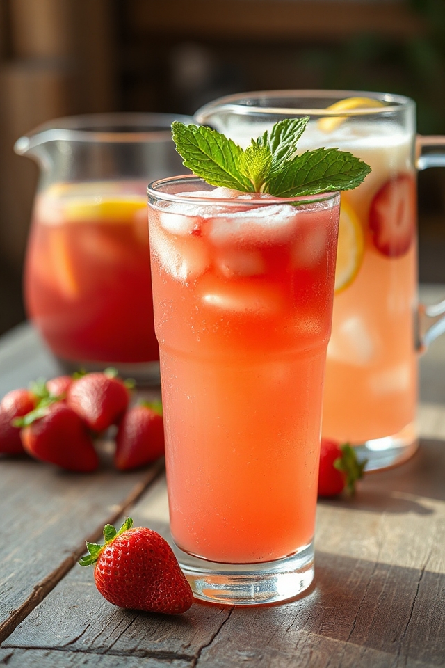 strawberry lemonade blending process