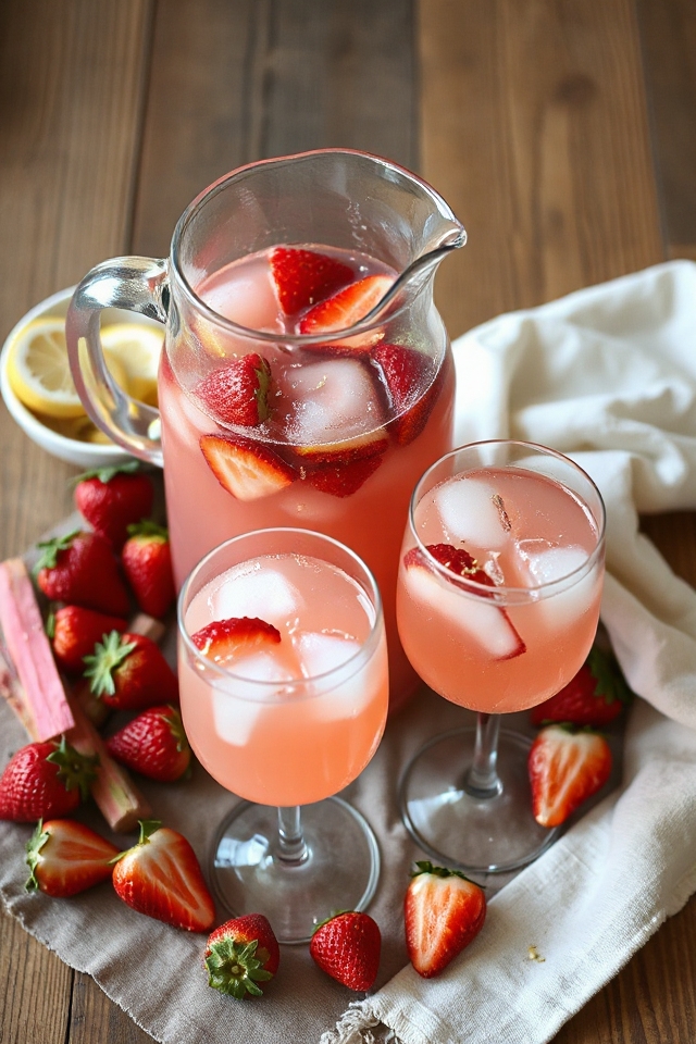 strawberry rhubarb lemonade recipe