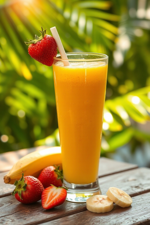 tropical smoothie vacation drink