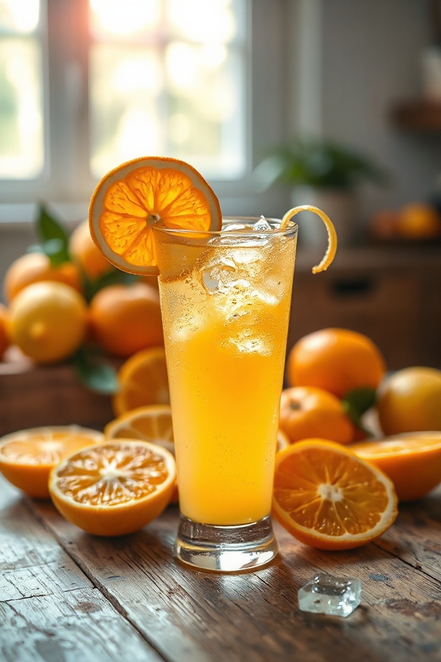 zesty homemade orange lemonade